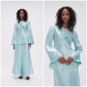 New! Aje. Moonglade Pierced Top in Spearmint Blue 🩵 size 10 NWT!